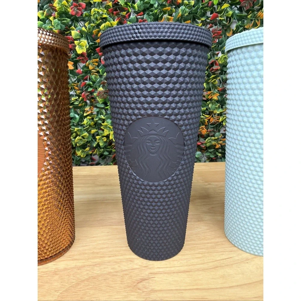 Starbucks Jelly Studded Tumbler Lot 4 Matte Black Mint‎ Honeycomb 24 oz Holidays